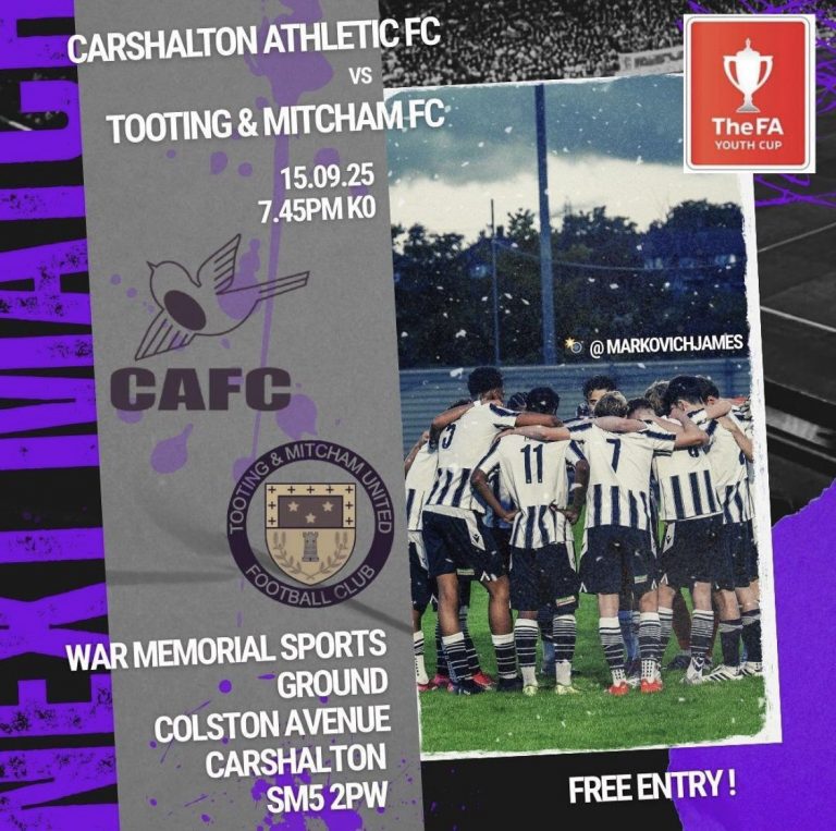 Carshalton v Tooting and Mitcham FA Youth Cup 15 Sep 25