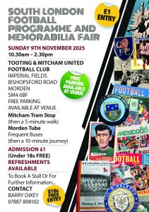 South London Programme Fair at Tooting and Mitcham - November 2025