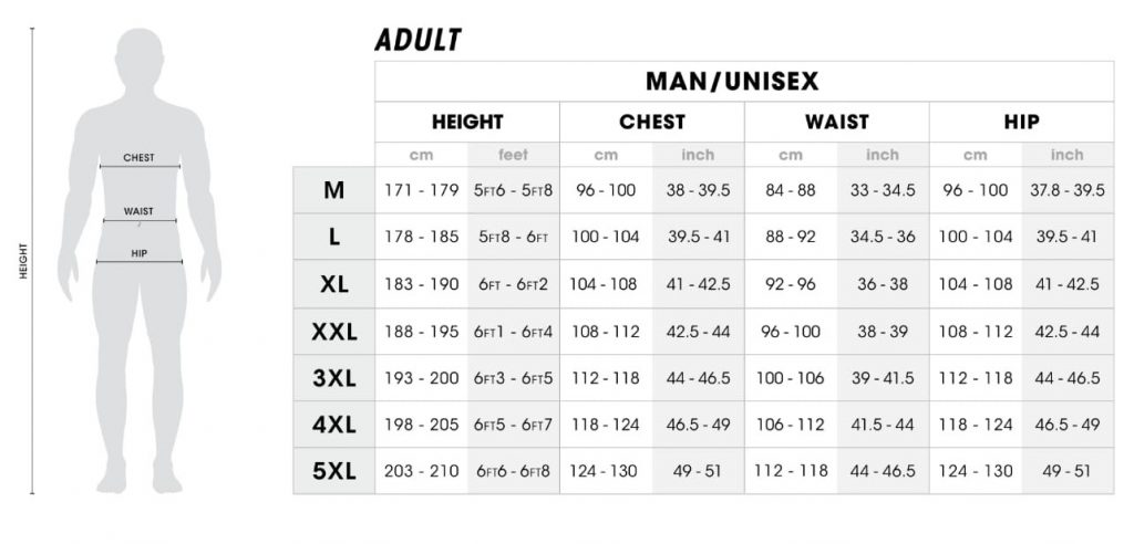Tooting and Mitcham Shirt Sizes