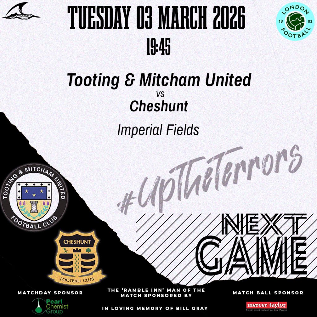 03.03.2026 - Cheshunt (H) - (Next Match)