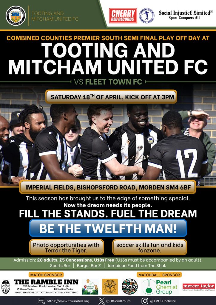 Playoff Semi Final Poster v Fleet Town - 18 April 2026