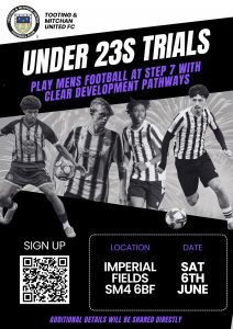 Tooting and Mitcham U23s Trials 2026-27