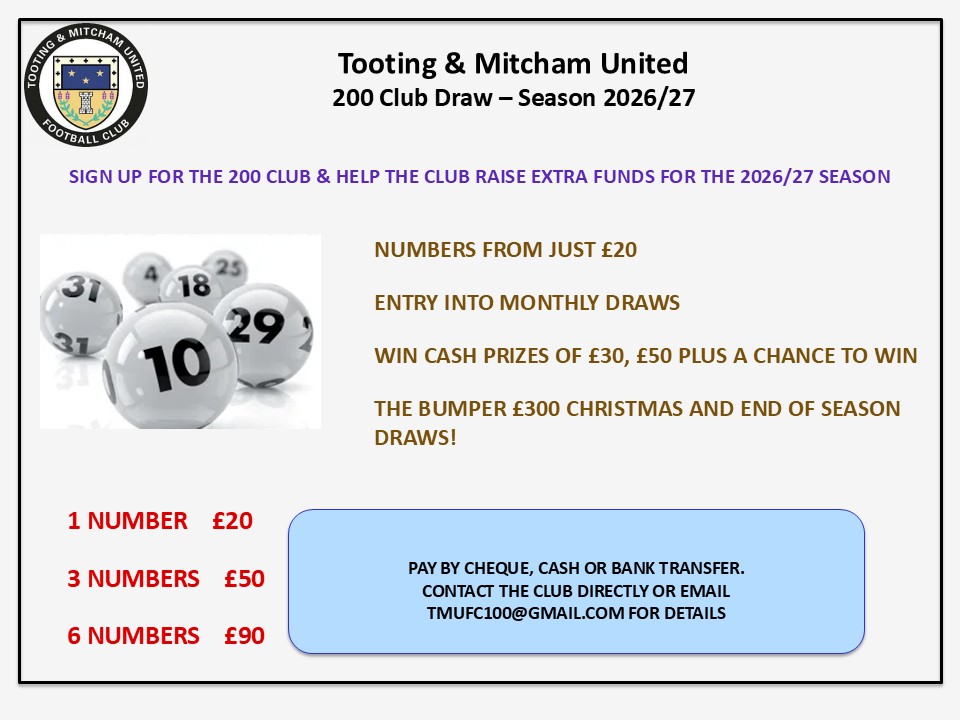 200 Club Graphic - Tooting and Mitcham - 2026-27