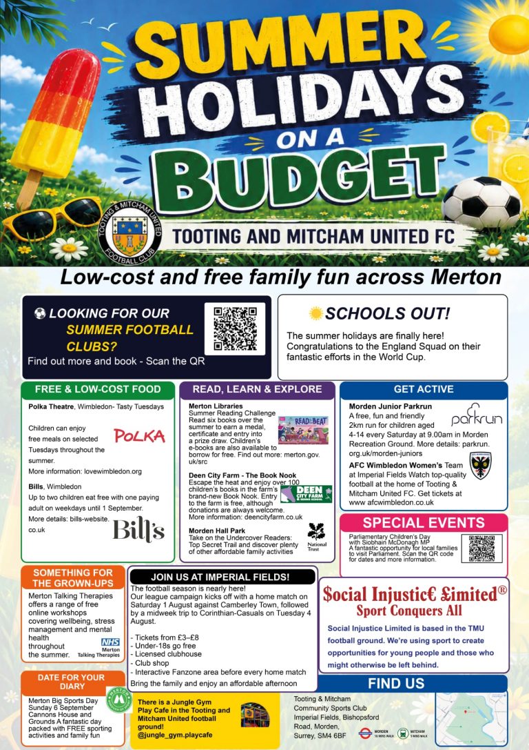 Merton Summer Holidays on a Budget
