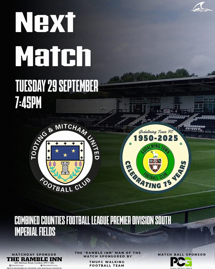 29.09.2026 - Godalming Town (H) - Next Match