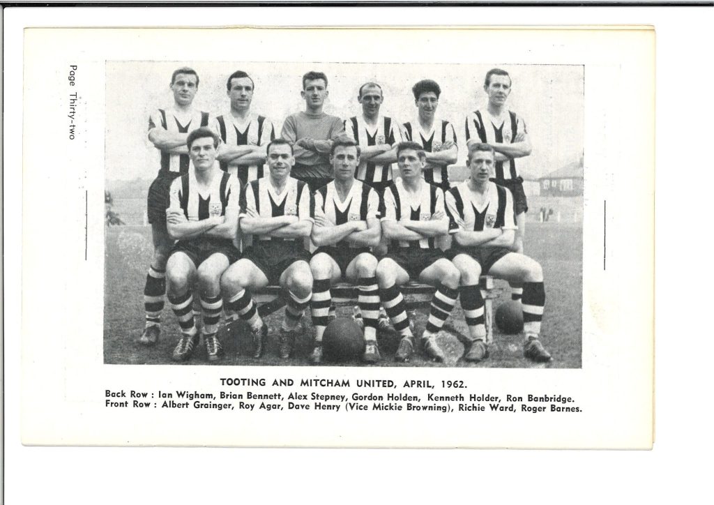Tooting and Mitcham United FC April 1962